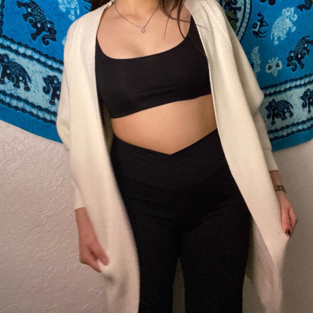 A cream cardigan from amazon